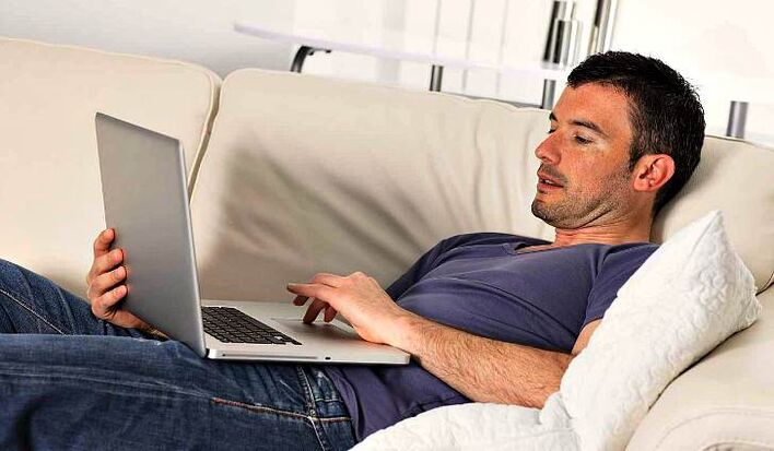 a man studies ways to enlarge his penis with soda